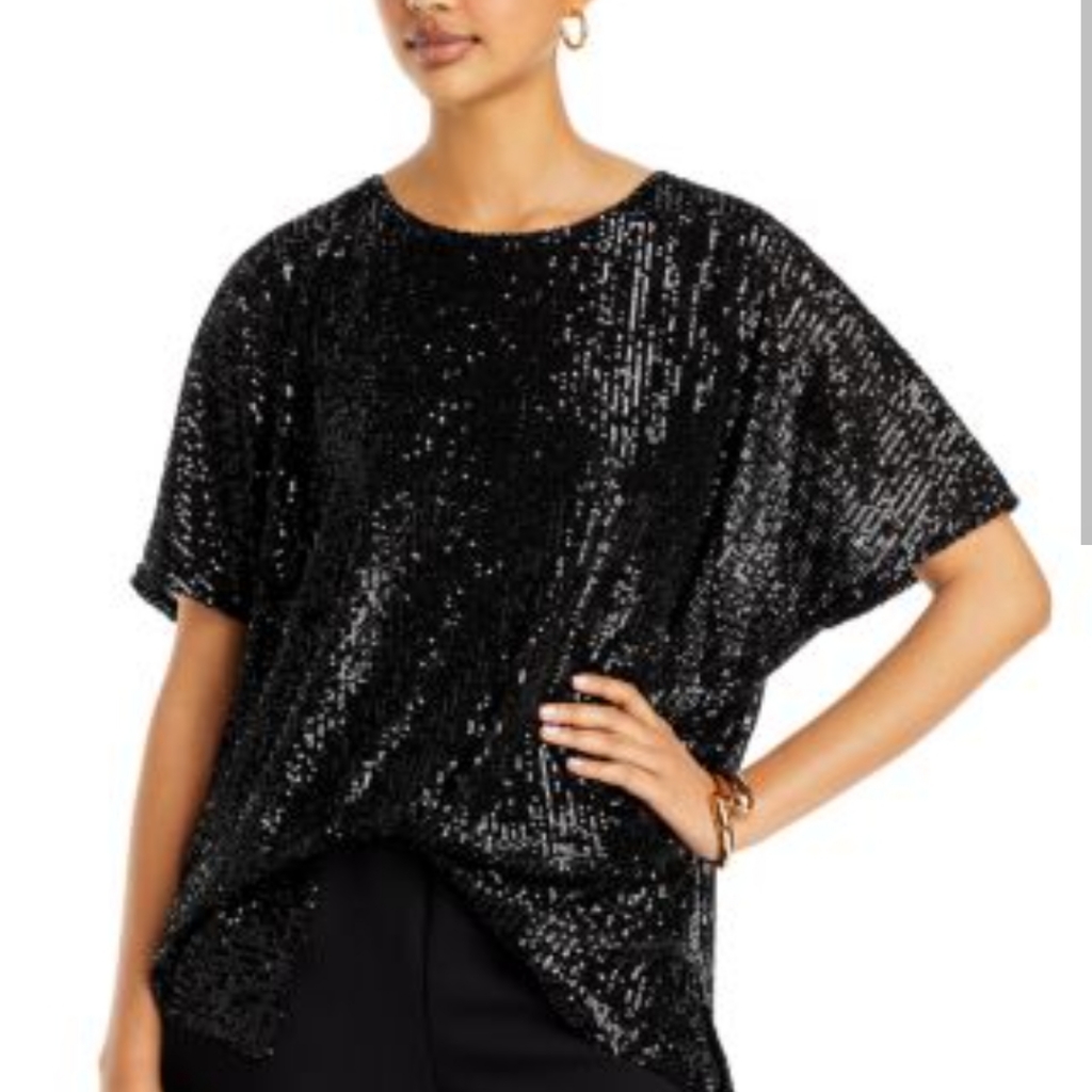 Caroline Rose Sequin Caftan Top